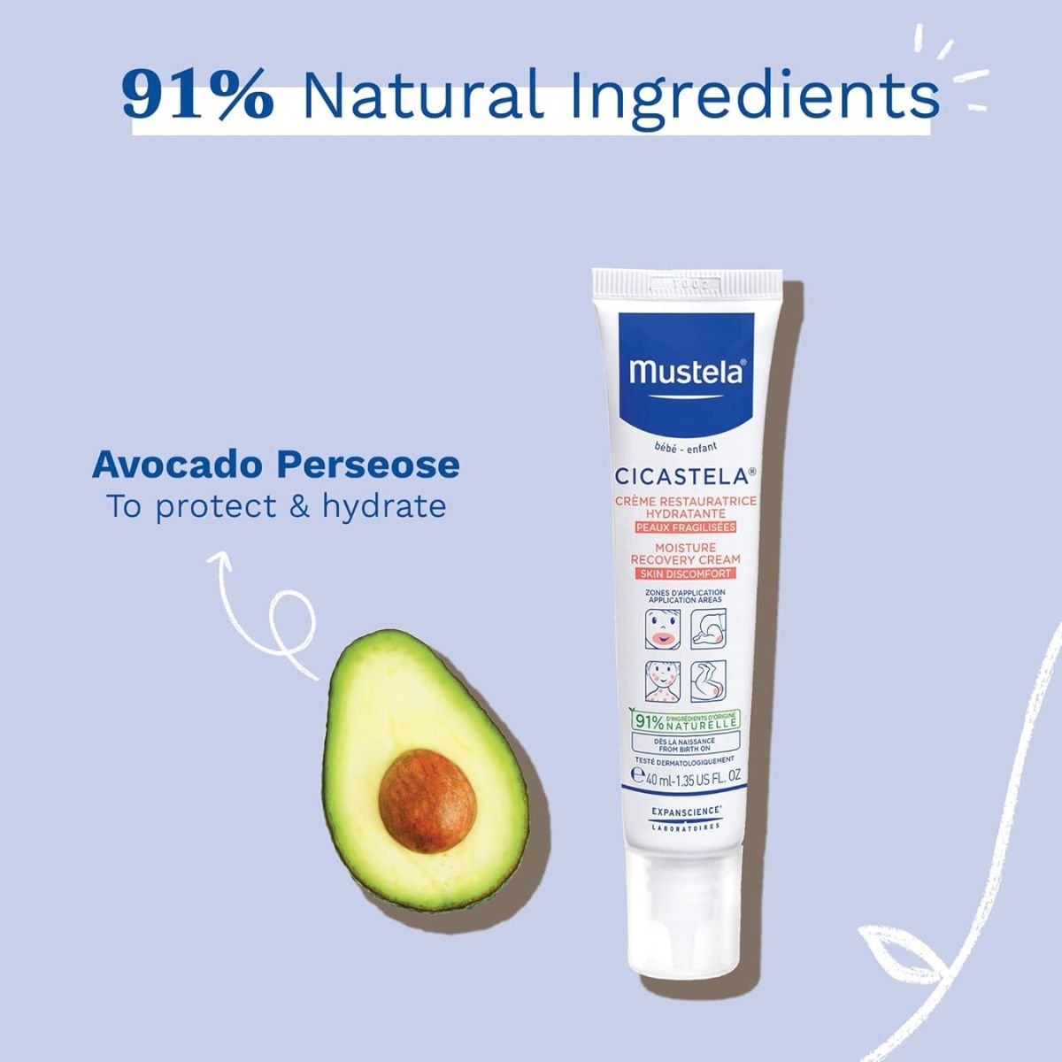 MustelaMustela Cicastela Recovery Cream (40ml)Baby Skincare - Babies Mart Australia