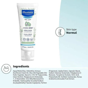 MustelaMustela Hydra Bébé Face Cream 40mlBaby Skincare - Babies Mart Australia