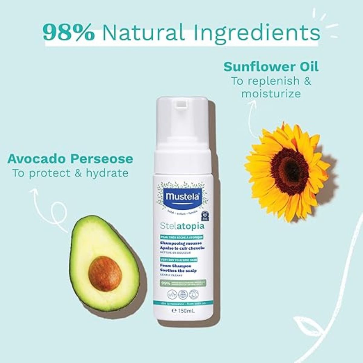 MustelaMustela Stelatopia Foam Shampoo (150ml)Baby Skincare - Babies Mart Australia