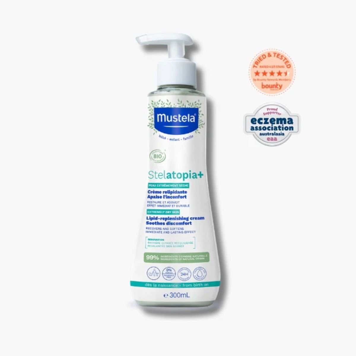 MustelaStelatopia+ Lipid Replenishing Cream (300ml)Baby Skincare - Babies Mart Australia