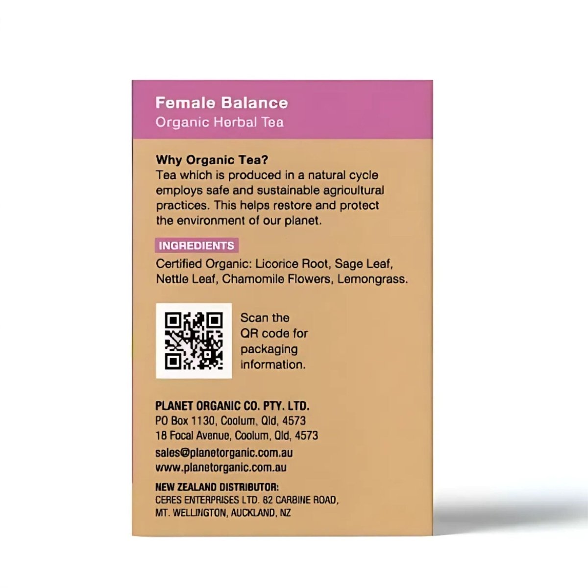 Planet OrganicPlanet Organic Female Balance Tea BagsTea - Babies Mart Australia