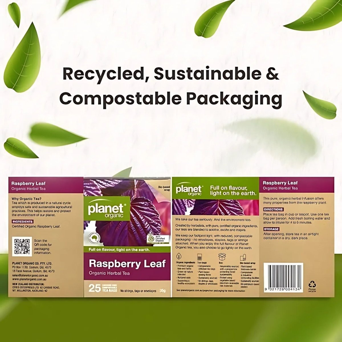 Planet OrganicPlanet Organic Raspberry Leaf Tea BagsTea - Babies Mart Australia