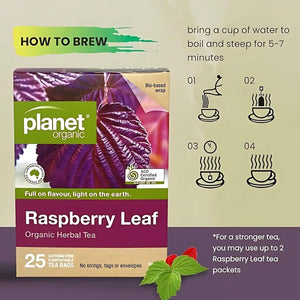 Planet OrganicPlanet Organic Raspberry Leaf Tea BagsTea - Babies Mart Australia