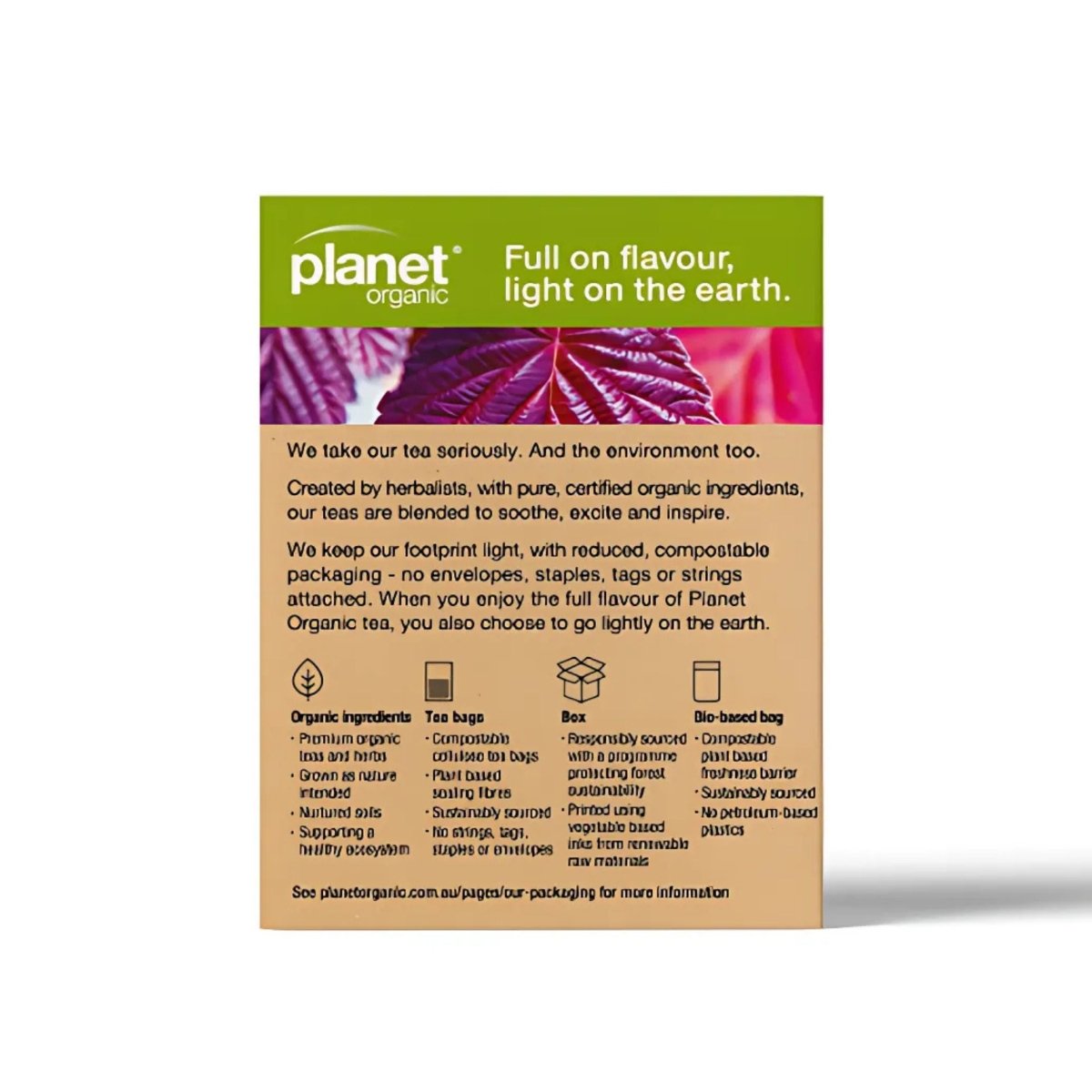 Planet OrganicPlanet Organic Raspberry Leaf Tea BagsTea - Babies Mart Australia