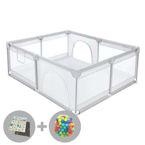 Toddly Explorer Max spacious baby playpen with mesh walls and zip door