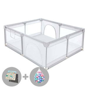 Toddly Explorer Max large baby playpen with mesh walls and zip door