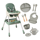 Toddly FlexiGrow high chair with adjustable tray and 5-point safety harness
