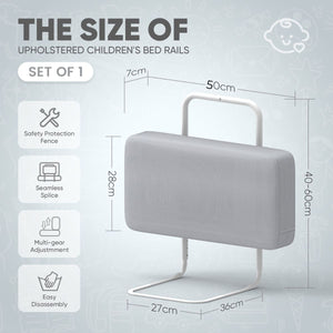 Toddly FoamGuard Toddler Bed Rail Adjustable Height, Soft & Easy Install Baby Bed Rails