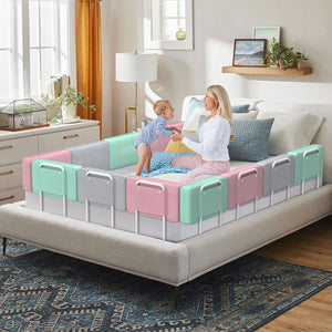 Toddly FoamGuard Toddler Bed Rail Adjustable Height, Soft & Easy Install Baby Bed Rails
