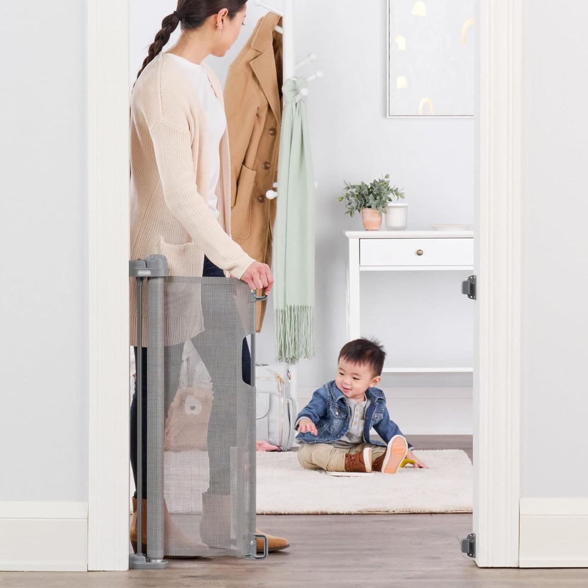 Toddly GuardMate Retractable Baby Safety Gate Extra Wide & Safe for Babies and Pets Baby Safety Gate