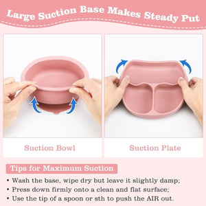 Toddly MealMate Silicone Feeding Set for Baby Led Weaning & Self Feeding Silicone Feeding Set