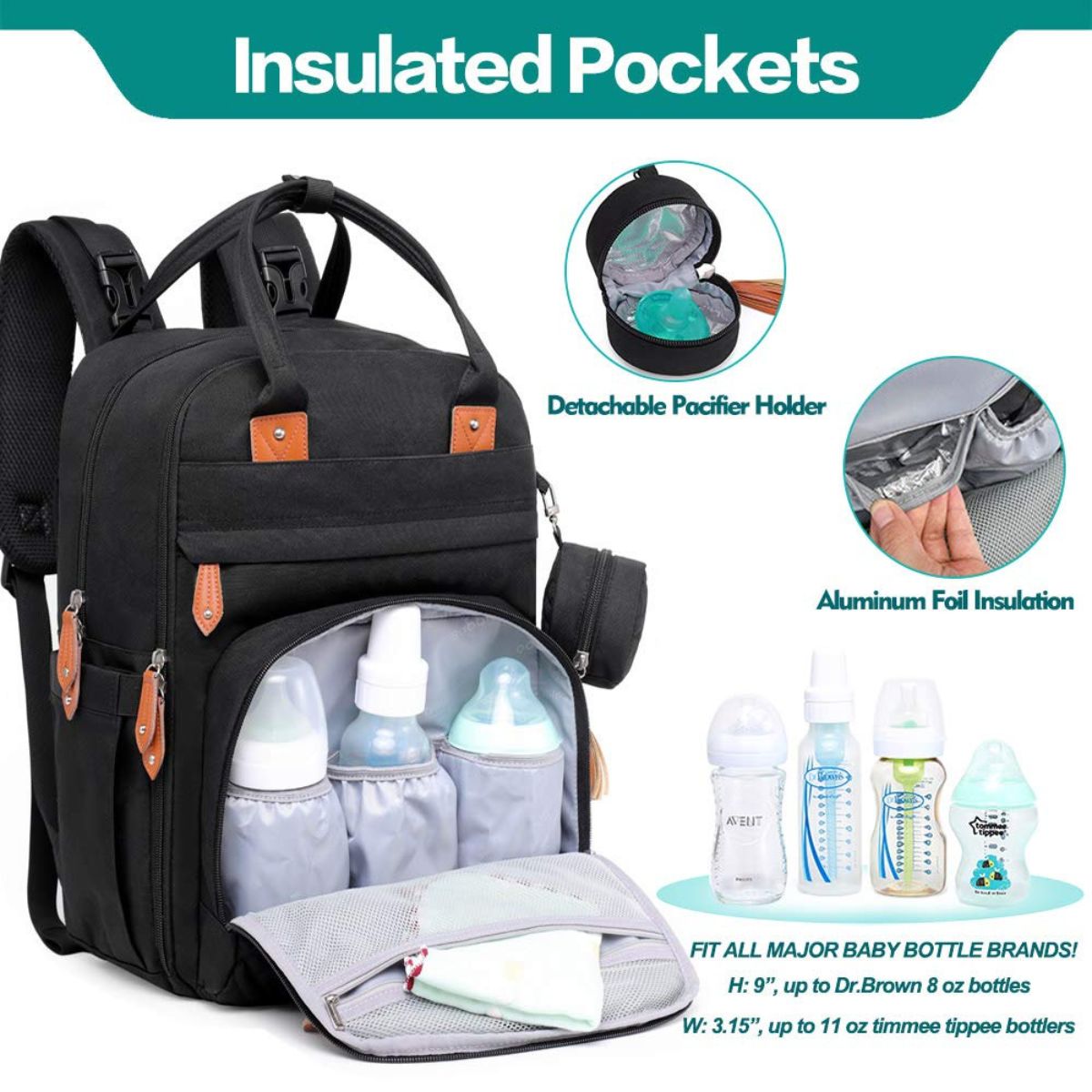 Toddly Urban Ease Series Diaper Bag - Chic Nappy Bag for Daily Baby Essentials Nappy Bags