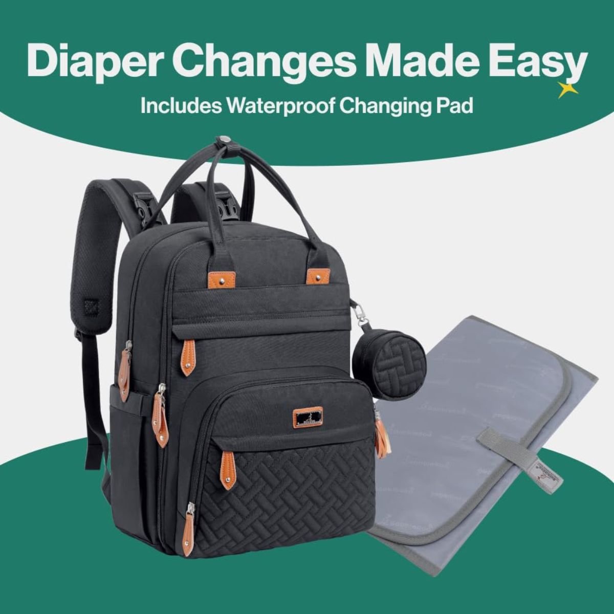 Toddly Urban Ease Series Diaper Bag - Chic Nappy Bag for Daily Baby Essentials Nappy Bags