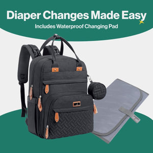 Toddly Urban Ease Series Diaper Bag - Chic Nappy Bag for Daily Baby Essentials Nappy Bags