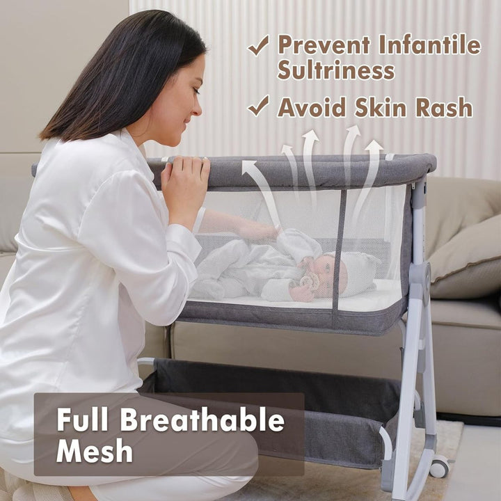 ToddlyToddly CuddleCrib 3 - in - 1 Baby Bassinet with Adjustable Height & Rocking CradleBaby Bassinet - Babies Mart Australia