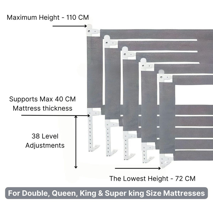 ToddlyToddly DreamGuard Adjustable Bed Rail Sets for Secure & Peaceful NightsBaby Bed Rails - Babies Mart Australia