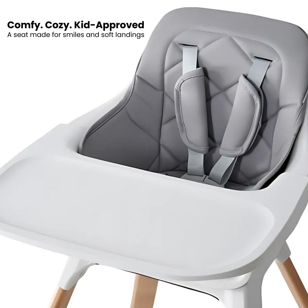 ToddlyToddly FlexiGrow Beechwood Baby High Chair Ergonomic 3 - in - 1 with Adjustable FootrestHigh Chair - Babies Mart Australia