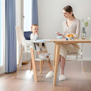 ToddlyToddly FlexiGrow Beechwood Baby High Chair Ergonomic 3 - in - 1 with Adjustable FootrestHigh Chair - Babies Mart Australia