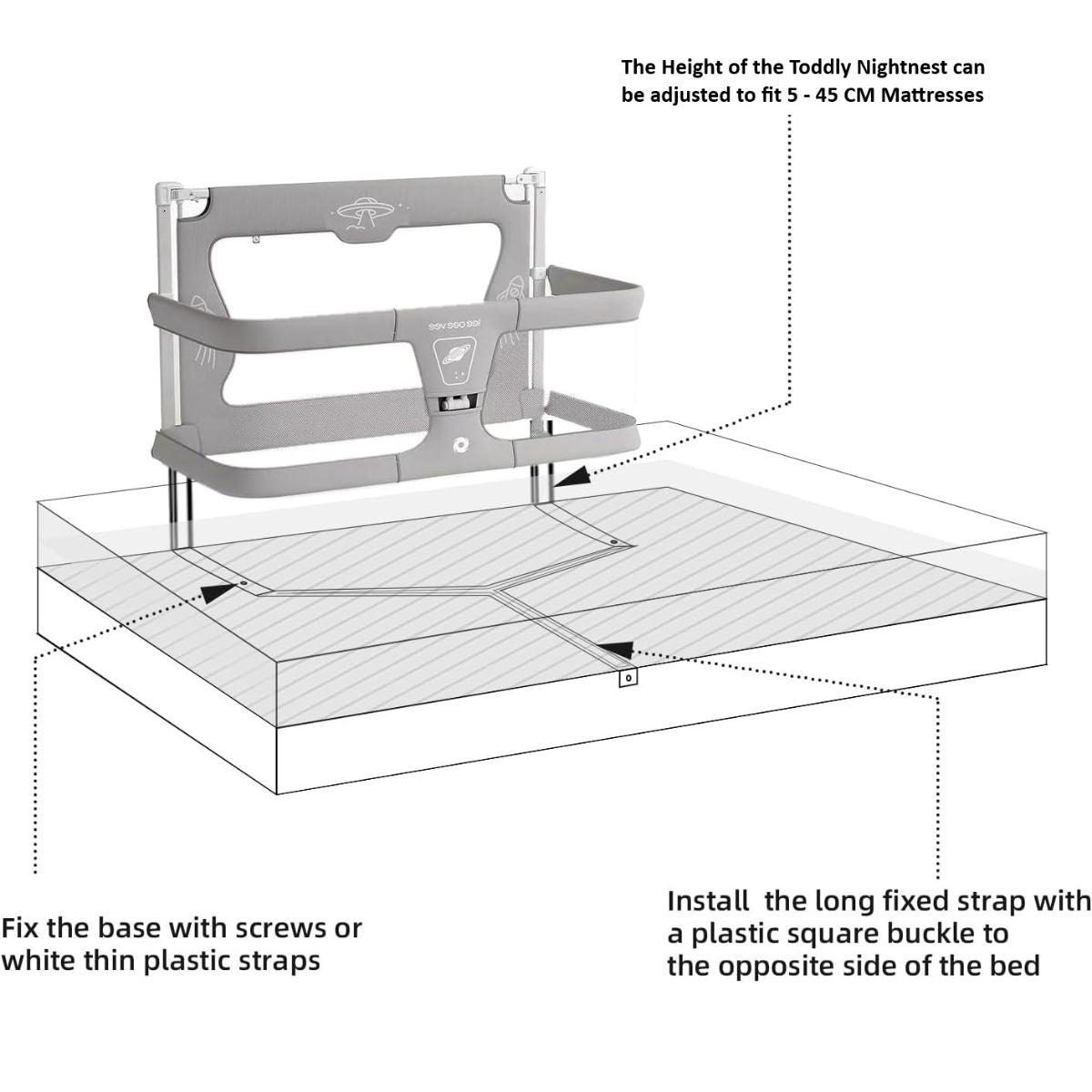 ToddlyToddly NightNest Bedside Sleep Alternative & Extendable Baby Bed RailsBaby Bed Rails - Babies Mart Australia