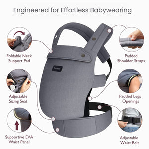 ToddlyToddly SnugNest Ergonomic Baby Carrier – Hip - Healthy & Hands - Free ComfortBaby Carriers - Babies Mart Australia