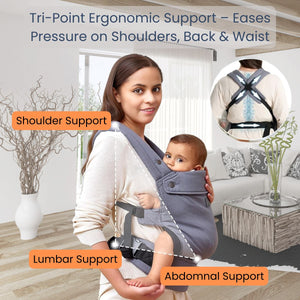 ToddlyToddly SnugNest Ergonomic Baby Carrier – Hip - Healthy & Hands - Free ComfortBaby Carriers - Babies Mart Australia