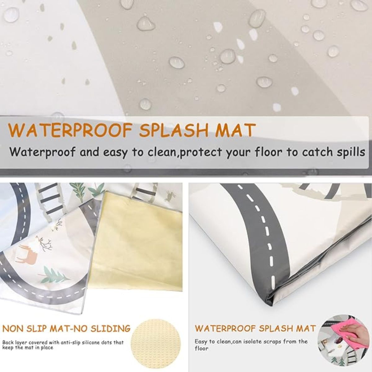 ToddlyToddly SplatMat Mess Matt for High Chair | Waterproof, Non - Slip with Suction CupsMess Mat - Babies Mart Australia