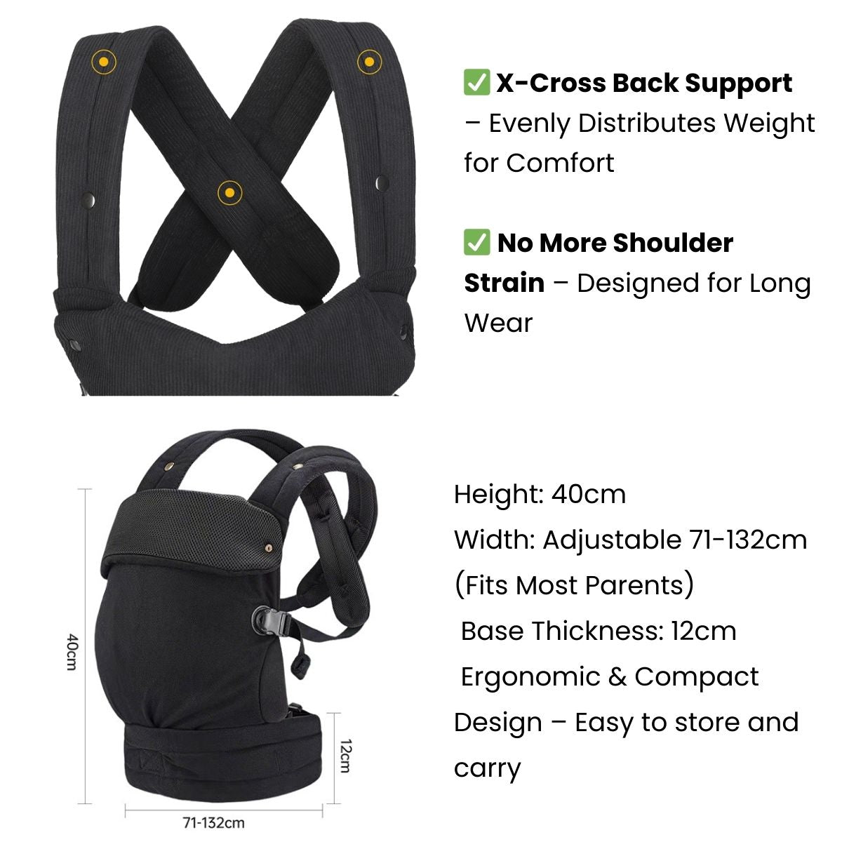 ToddlyToddly VivreNest Ergonomic Baby Carrier – Hip - Healthy, Breathable & SnugBaby Carriers - Babies Mart Australia