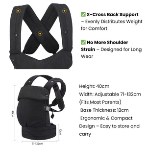 ToddlyToddly VivreNest Ergonomic Baby Carrier – Hip - Healthy, Breathable & SnugBaby Carriers - Babies Mart Australia
