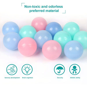 BabiePlay Colourful Odyssey Ball Pit Balls in Macaron Medley & Candy Carnival Ball Pit Balls Candy Carnival