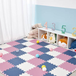 BabiesMart SoftSteps Pink Collection Interlocking Baby Foam Play Mats Play Mats