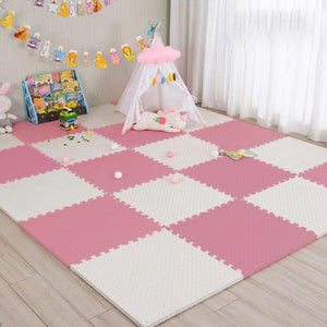 BabiesMart SoftSteps Pink Collection Interlocking Baby Foam Play Mats Play Mats