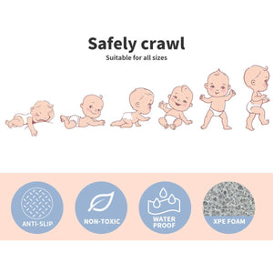 Babiesmart Large Play Mat 5-Layer, Waterproof, Non-Toxic, Double-Sided, Foldable Mat - Babies Mart Australia