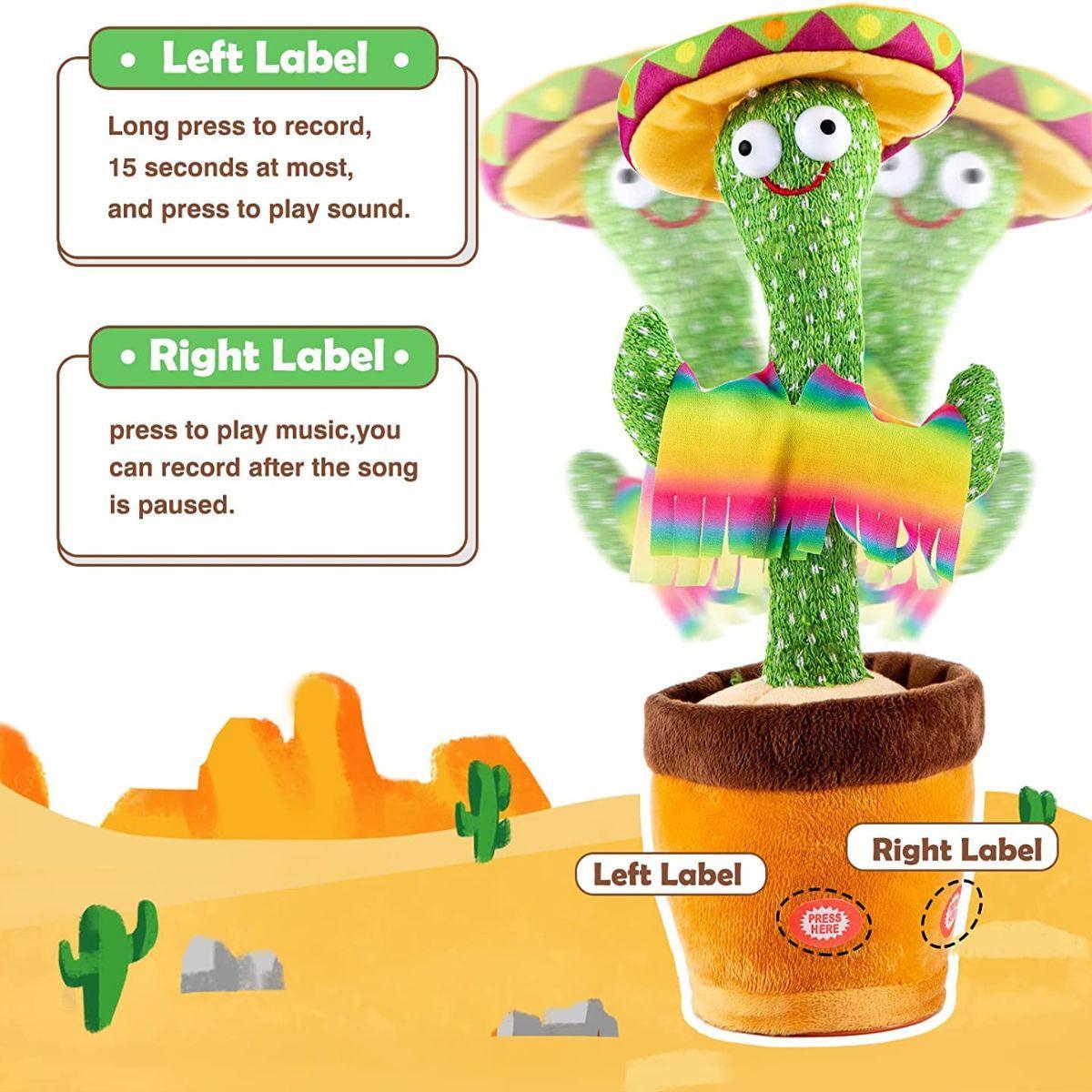 Kidst. Dancing Cactus Repeat Talking, Dancing & Singing Plush Cactus - Babies Mart Australia