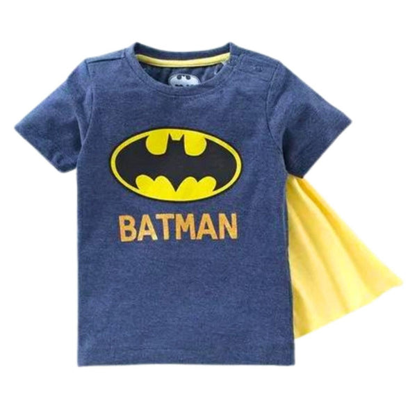 BabiesMart 1 Set Boys Clothes Batman Print Top With Cape Baby and Toddler - Babies Mart Australia