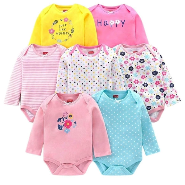 BabiesMart 7 Pack Unisex Baby Onesies Baby Clothes 100% Cotton - Babies Mart Australia