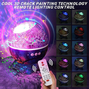 Glowly 4 - in - 1 Dino Egg Galaxy Projector Night Light with White Noise Night Light Projector