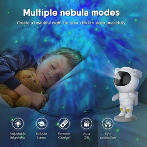 Glowly Astronaut LED Galaxy Projector for Ultimate Starry Night Light Experience Night Light Projector