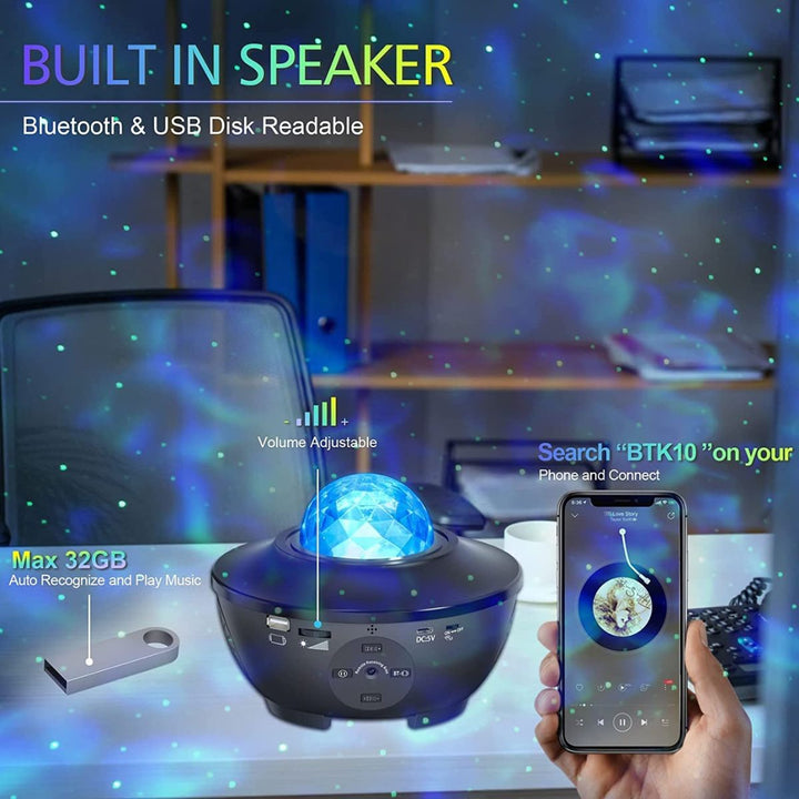Glowly Galaxy Projector Star Night Light Projector with Bluetooth - Babies Mart Australia