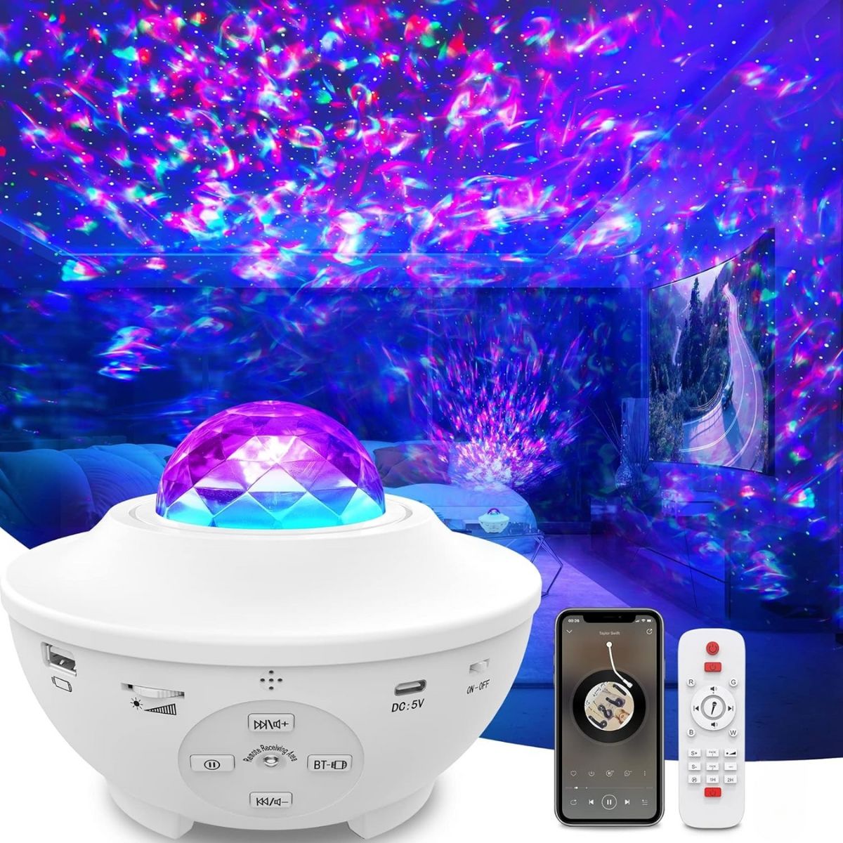 Glowly Galaxy Projector Star Night Light Projector with Bluetooth - Babies Mart Australia