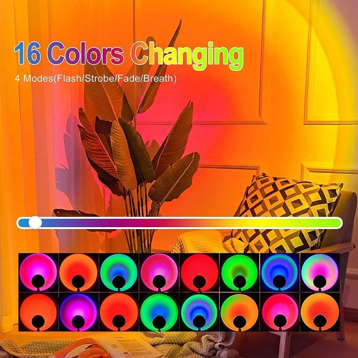 Glowly Sunset Lamp Projection Photo Shooting Color Changing Nightlight - Babies Mart Australia