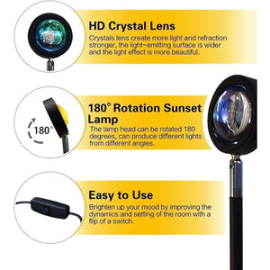 Glowly Sunset Lamp Projection Photo Shooting Color Changing Nightlight - Babies Mart Australia