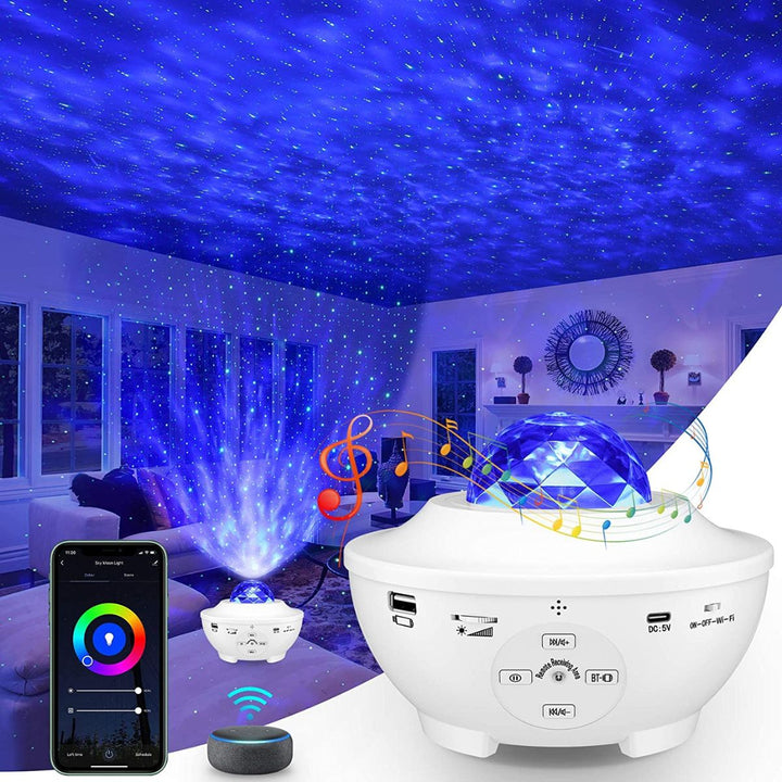 GlowlyGlowly Wi-Fi Galaxy Projector 2.0. A Dreamy Night Light for Your BabyNight Light Projector - Babies Mart Australia