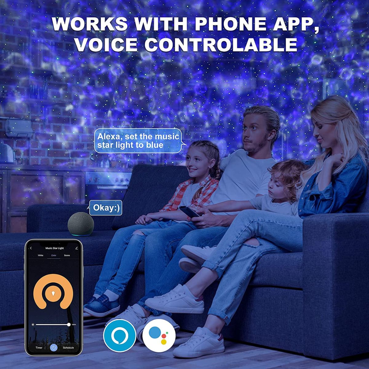 GlowlyGlowly Wi-Fi Galaxy Projector 2.0. A Dreamy Night Light for Your BabyNight Light Projector - Babies Mart Australia