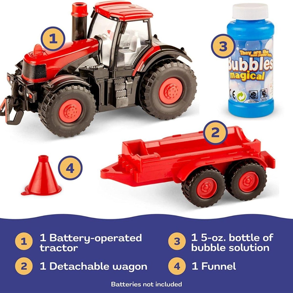 Kidst Bubble Toy Farm Tractor Toys with Lights & Sounds Fun Toy Tractors Bubble Toys