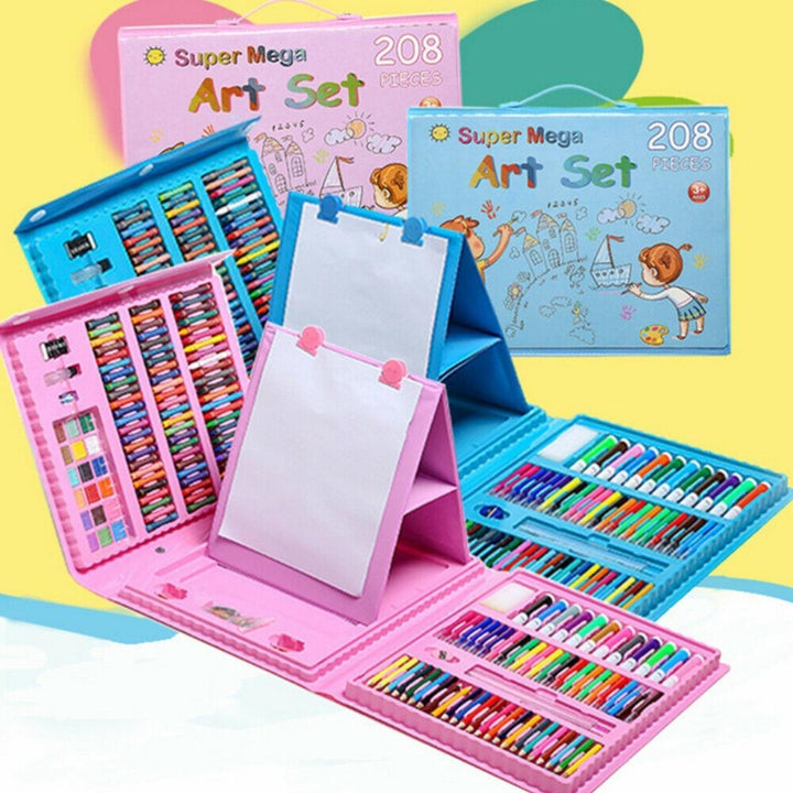 Kidst. 208 Pieces Deluxe Art Supplies Kit for Painting & Drawing - Babies Mart Australia
