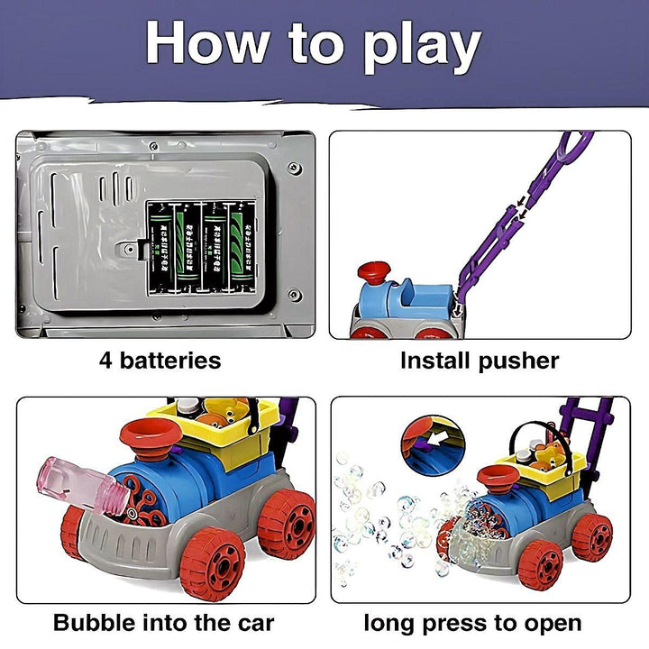 Kidst. Bubble Toy Train for Kids Toddler Activity Walker Automatic Bubble Blower - Babies Mart Australia