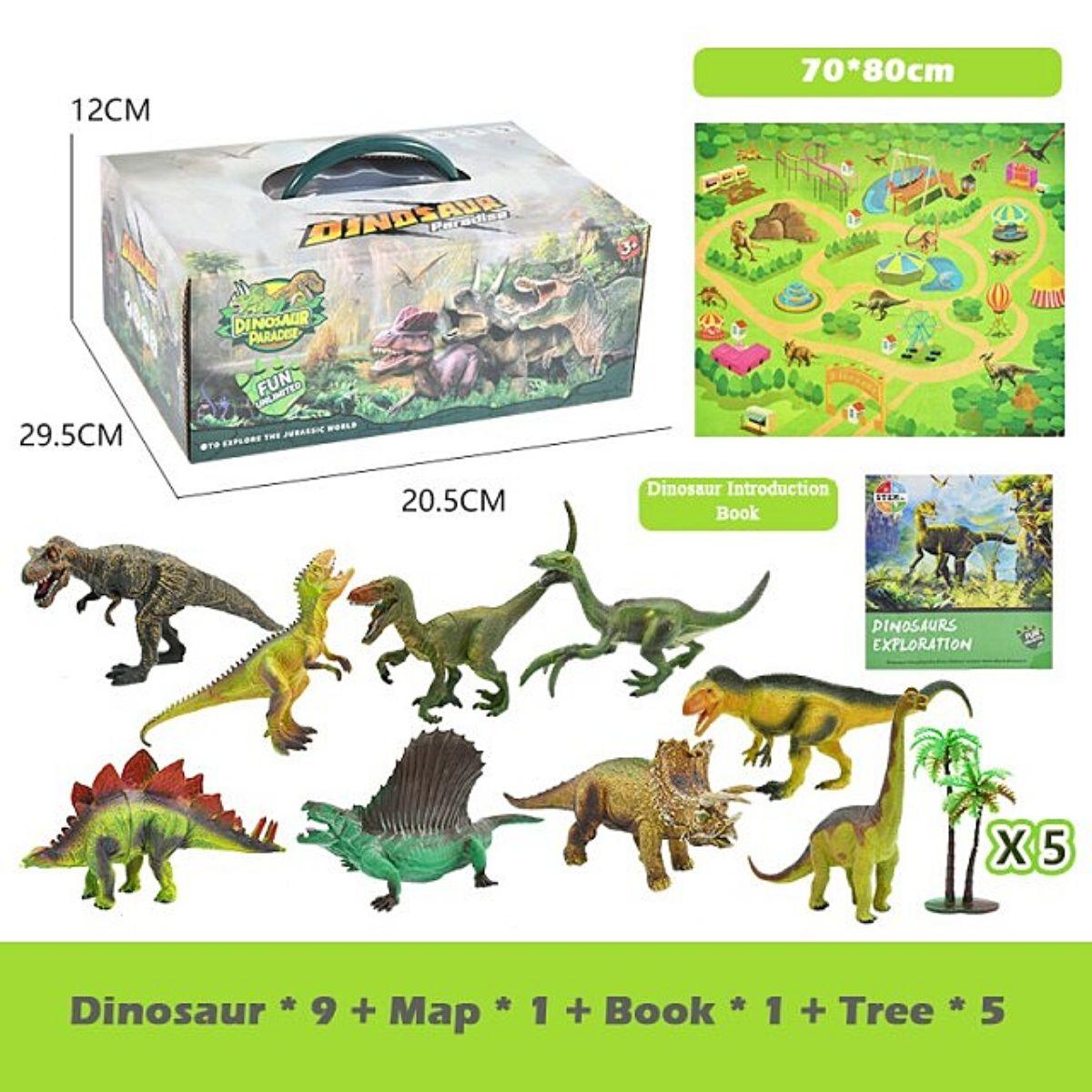 Kidst Dino Adventure Bundle - Complete 3D Dinosaur Puzzle & Dino Park Play Mat - Babies Mart Australia