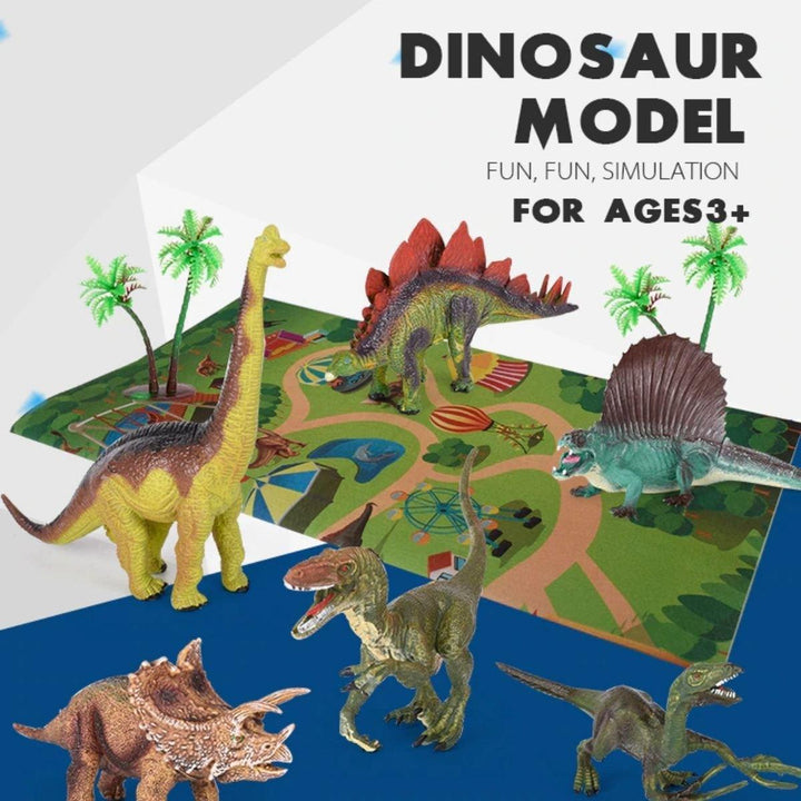 Kidst Dinosaur Toy Activity Play Set - Soft Play Mat with 9 Realistic Dino Toys - Babies Mart Australia