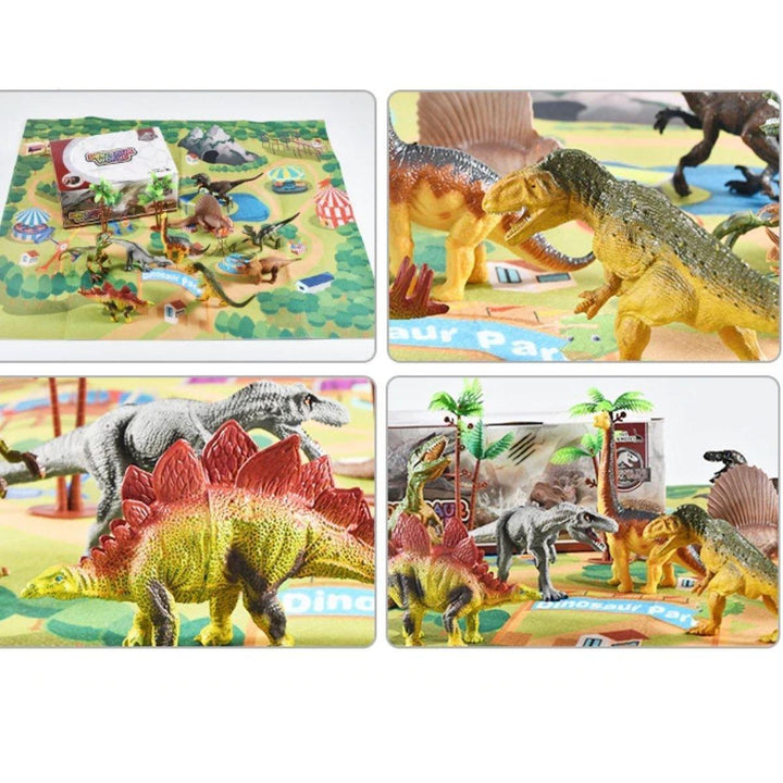 Kidst Dinosaur Toy Activity Play Set - Soft Play Mat with 9 Realistic Dino Toys - Babies Mart Australia