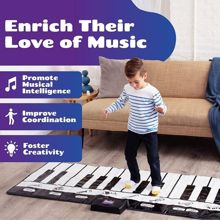 Kidst Piano Play Mat Musical Keyboard Dance Mat Educational Toys Kids - Babies Mart Australia